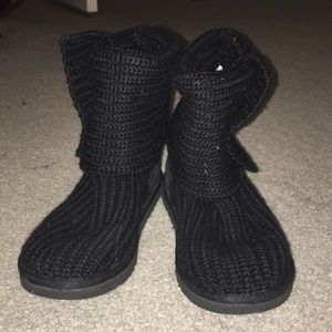 black woven knit UGG boots!